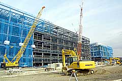 シャープ亀山工場の建設現場