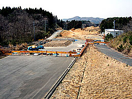 友部インターで進められている北関東道の延伸工事