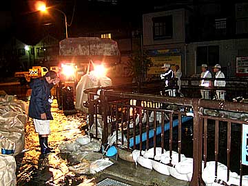 瀬上川の溢水