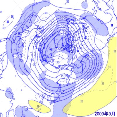 2009N9̌500hPaxE΍}