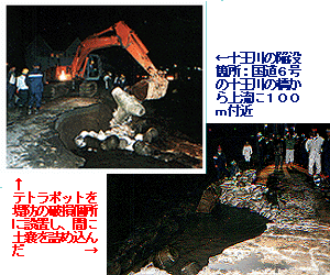 十王川の陥没箇所